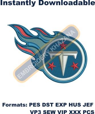 Tennessee Titans Football logo Embroidery Design